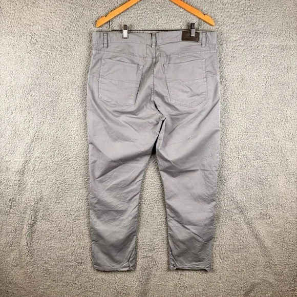 Robert Graham Pants Mens 38x29 Gray 5 Pocket Stretch Cotton Blend Stretch - Picture 2 of 8